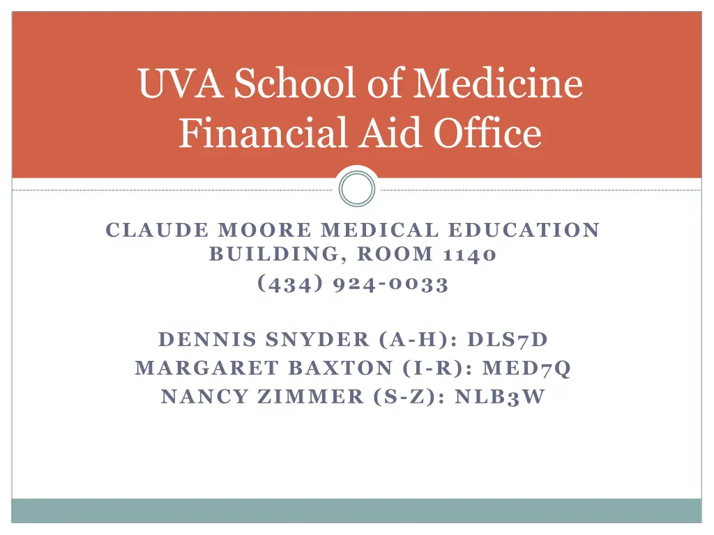 uva school of medicine financial aid office