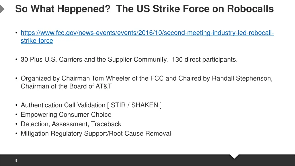 so what happened the us strike force on robocalls