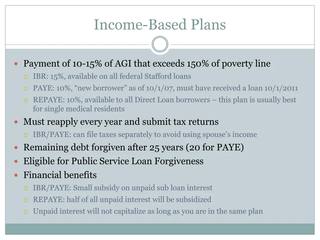 income based plans