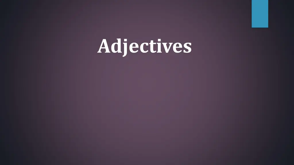 adjectives