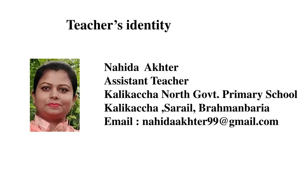 teacher s identity