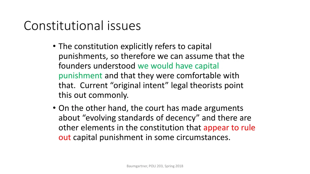 constitutional issues