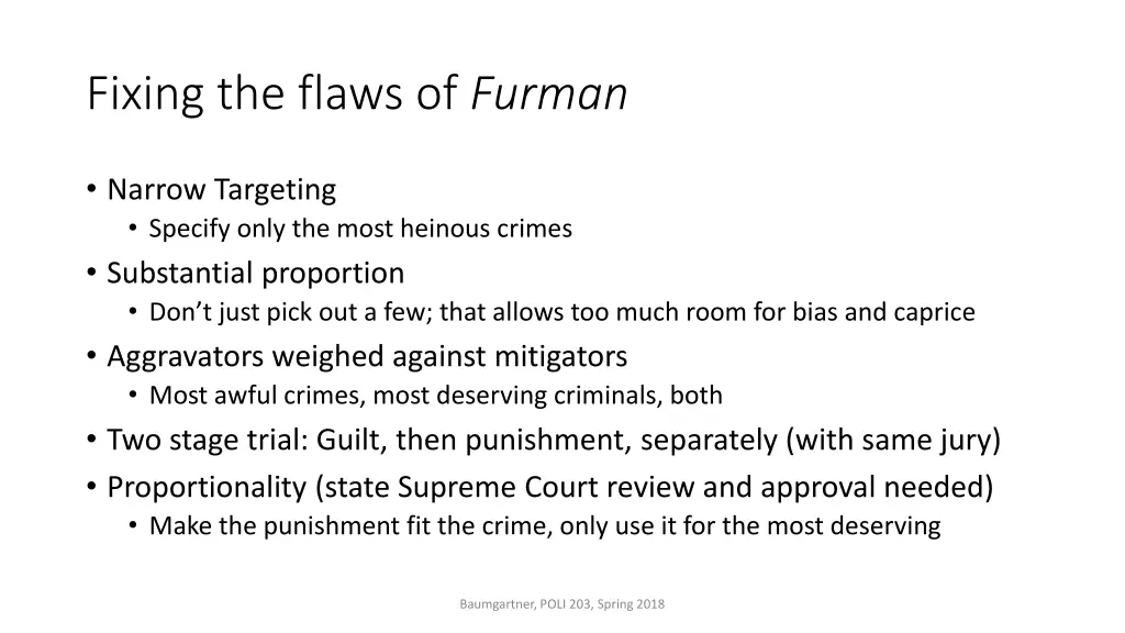 fixing the flaws of furman