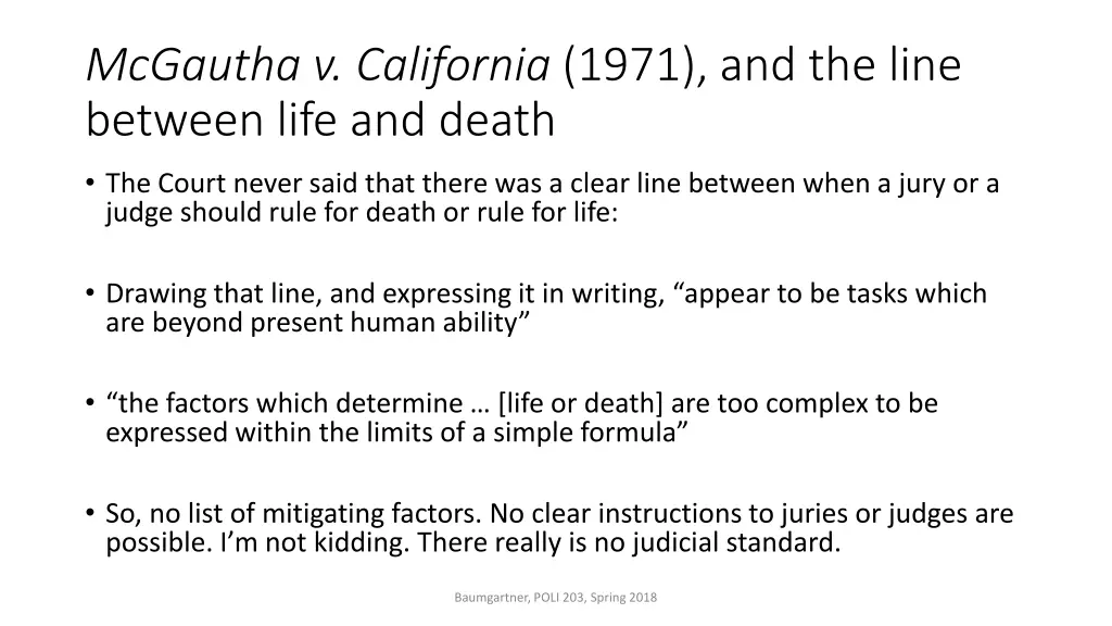 mcgautha v california 1971 and the line between