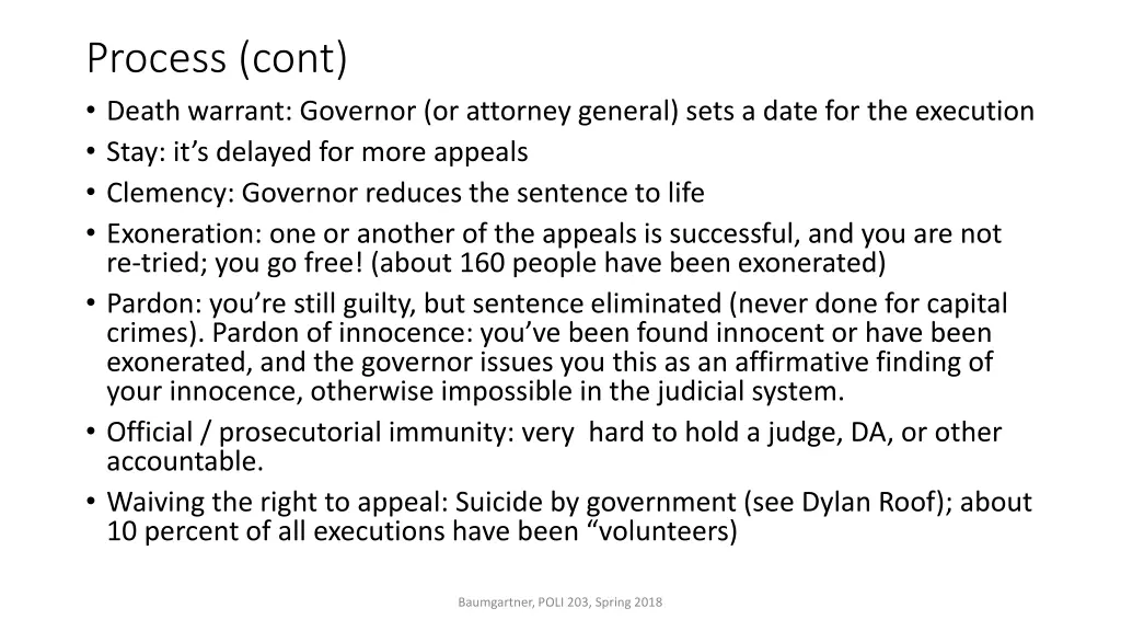 process cont death warrant governor or attorney