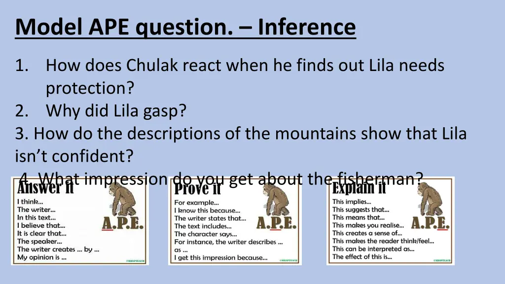 model ape question inference 2