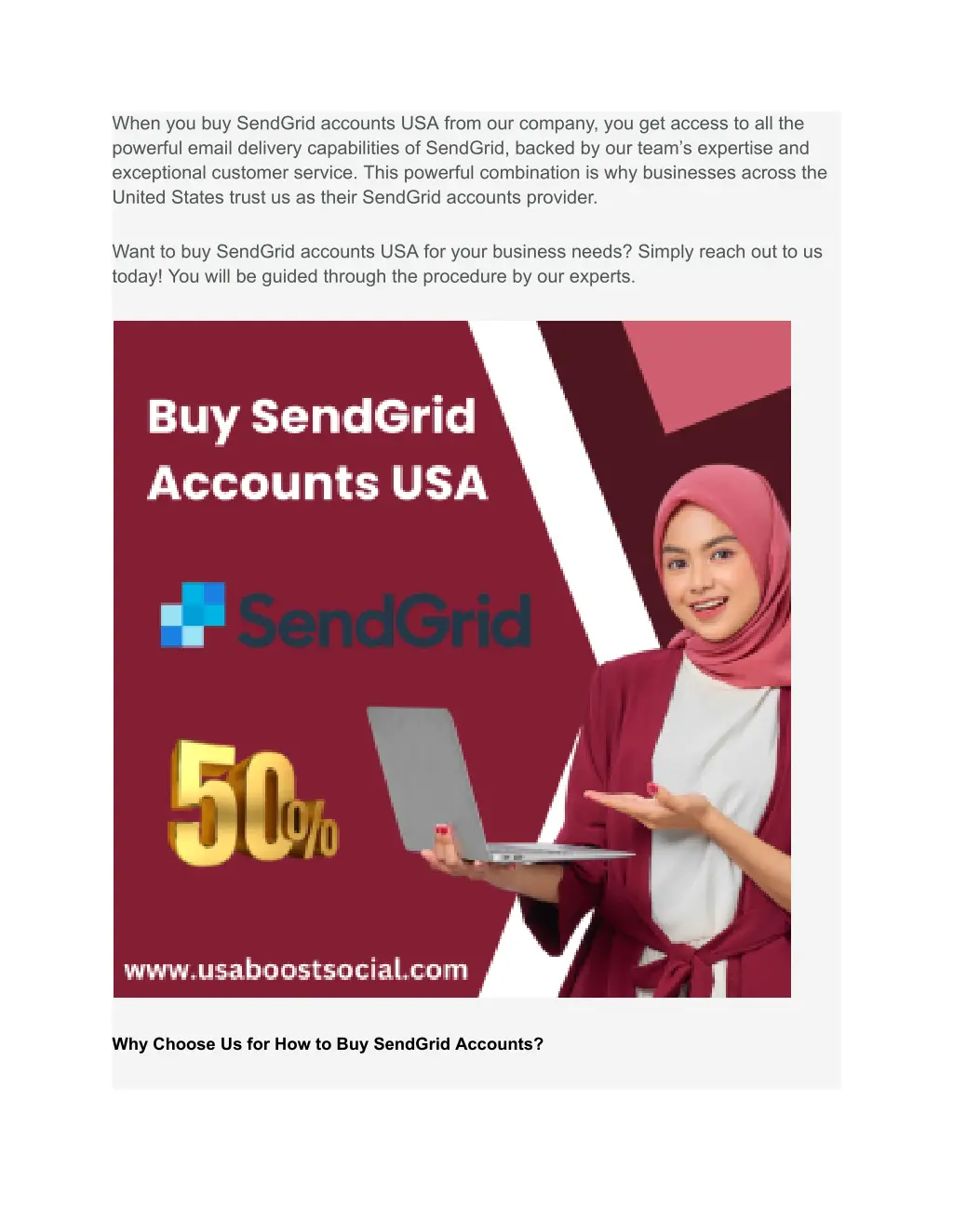 when you buy sendgrid accounts usa from