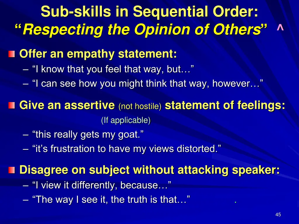 sub skills in sequential order respecting