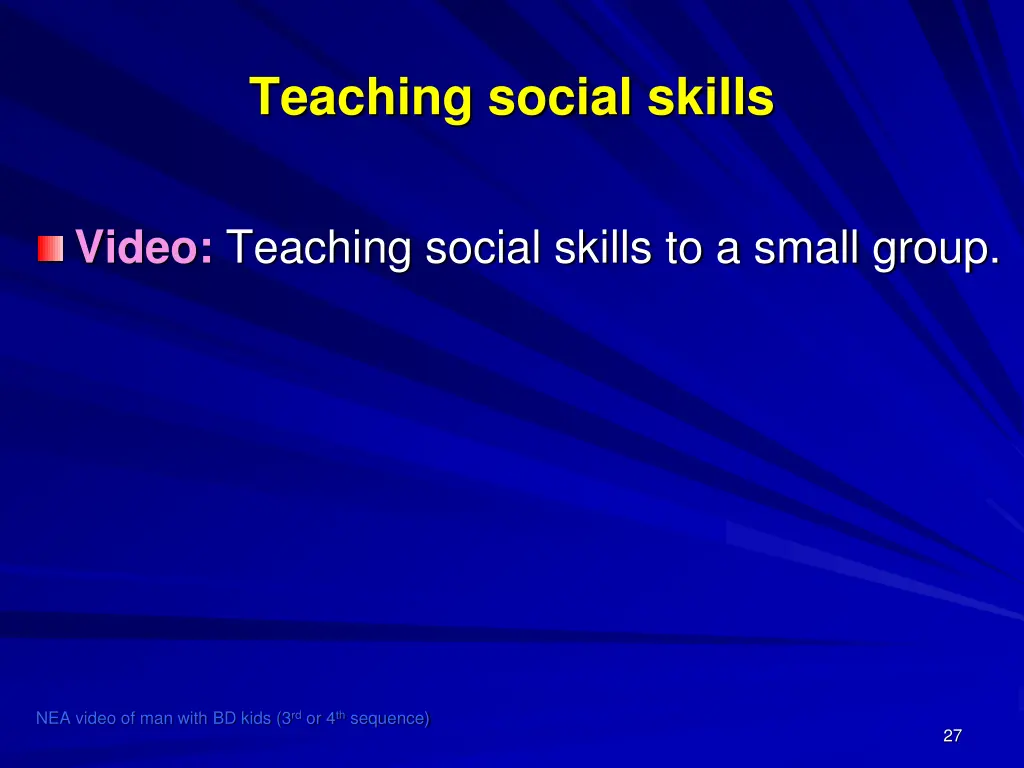 teaching social skills