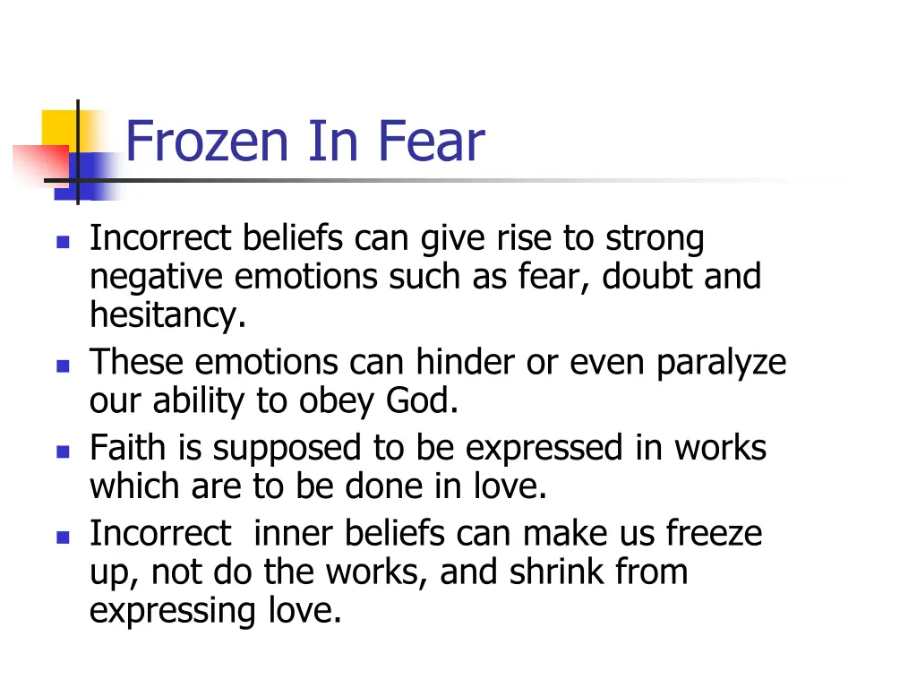 frozen in fear