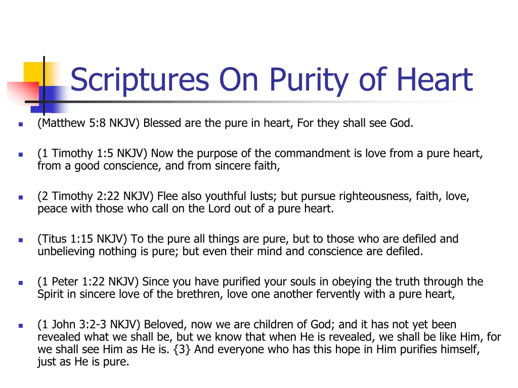 scriptures on purity of heart