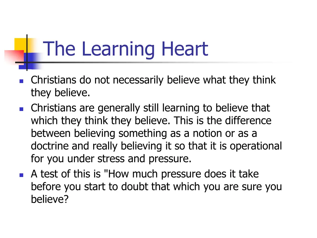 the learning heart