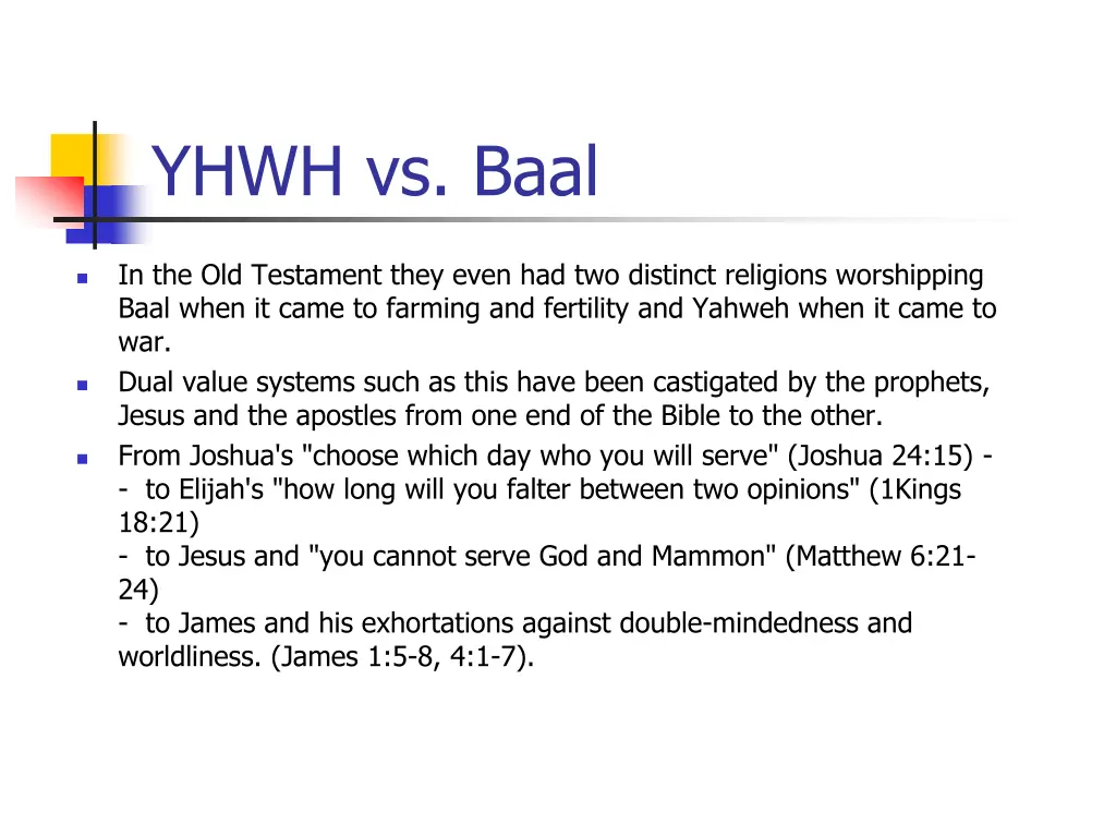 yhwh vs baal