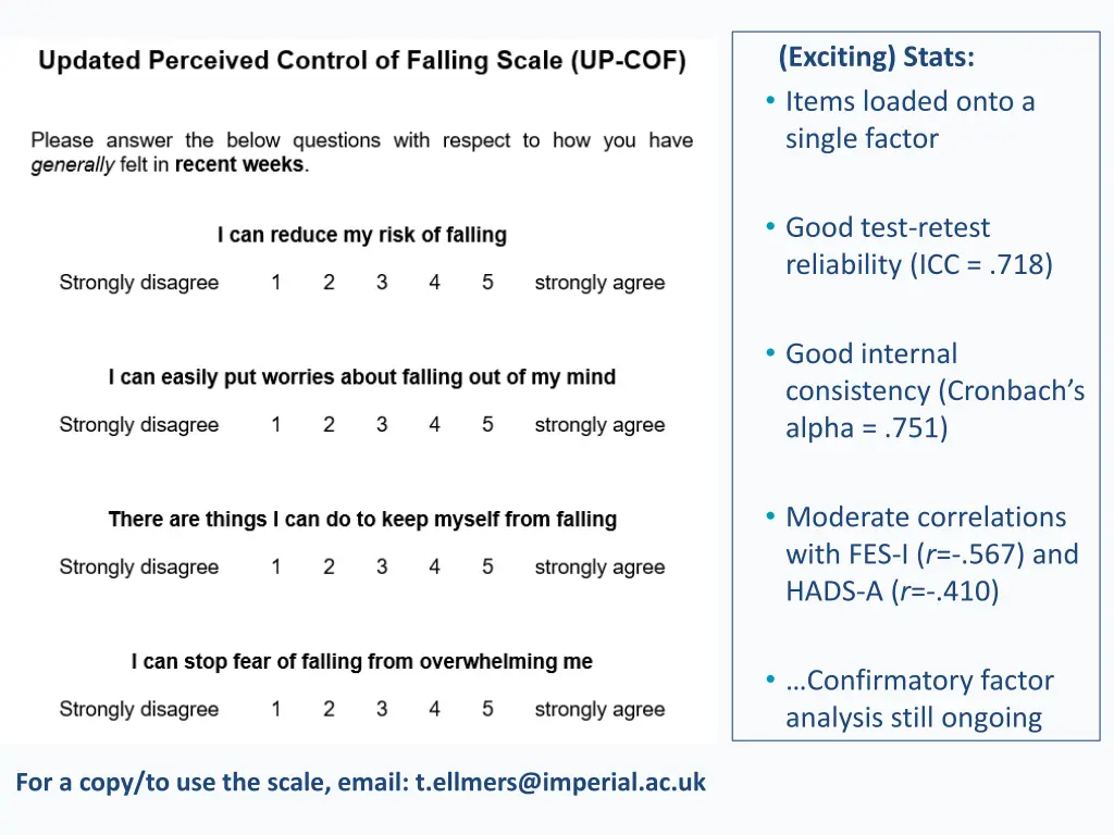 exciting stats items loaded onto a single factor