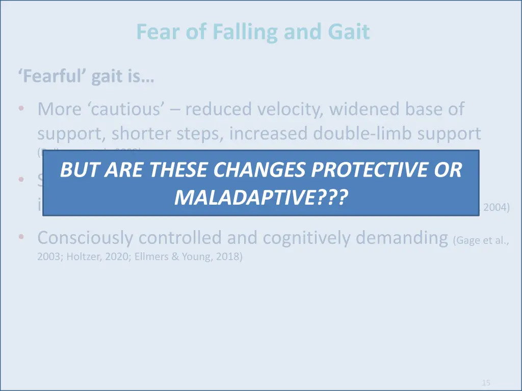 fear of falling and gait 2