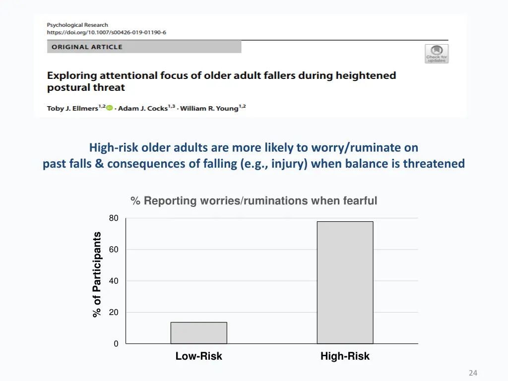 high risk older adults are more likely to worry