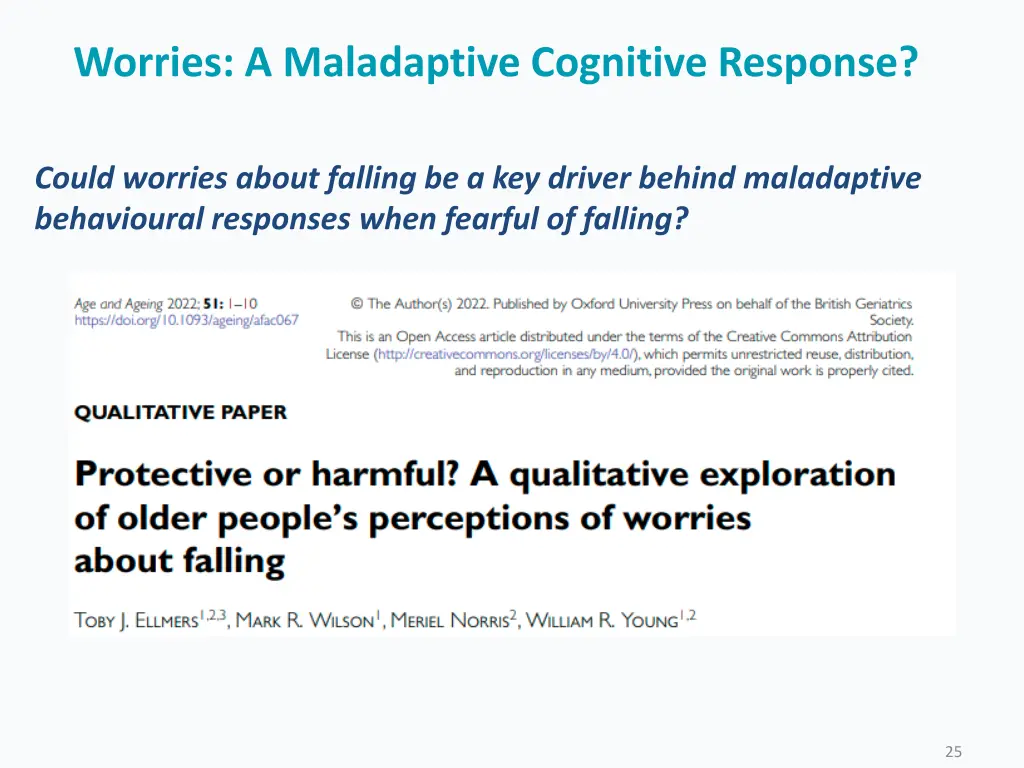 worries a maladaptive cognitive response