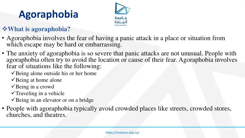 agoraphobia