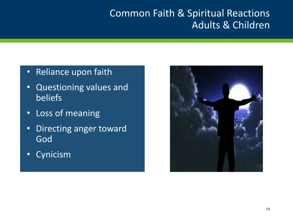 common faith spiritual reactions