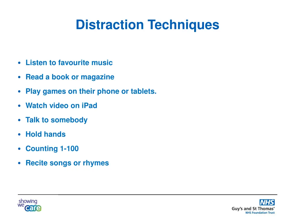 distraction techniques