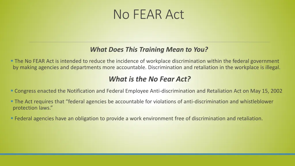 no fear act 1