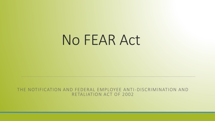 no fear act