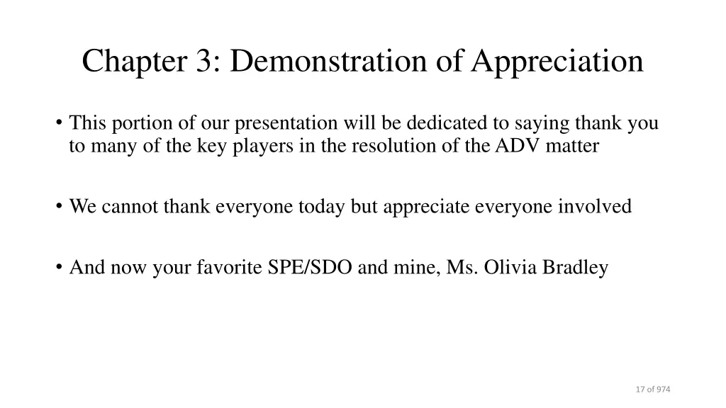 chapter 3 demonstration of appreciation