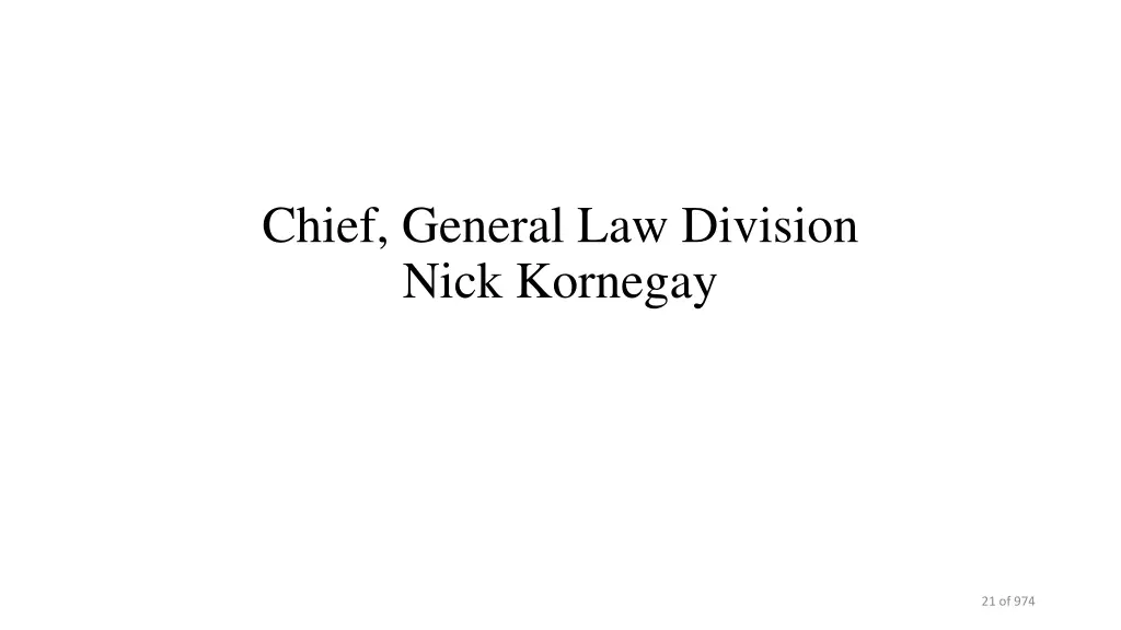 chief general law division nick kornegay