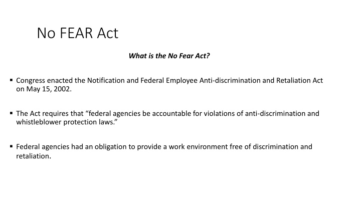 no fear act