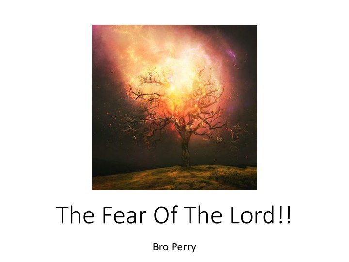 the fear of the lord