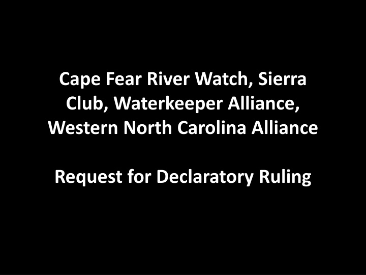 cape fear river watch sierra club waterkeeper