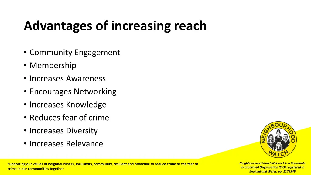 advantages of increasing reach