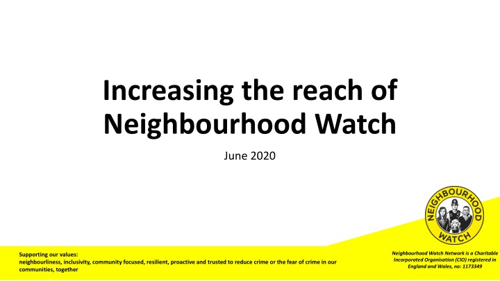 increasing the reach of neighbourhood watch