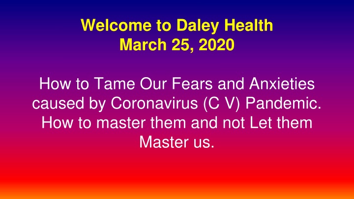 welcome to daley health march 25 2020