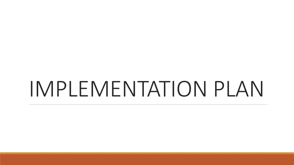 implementation plan