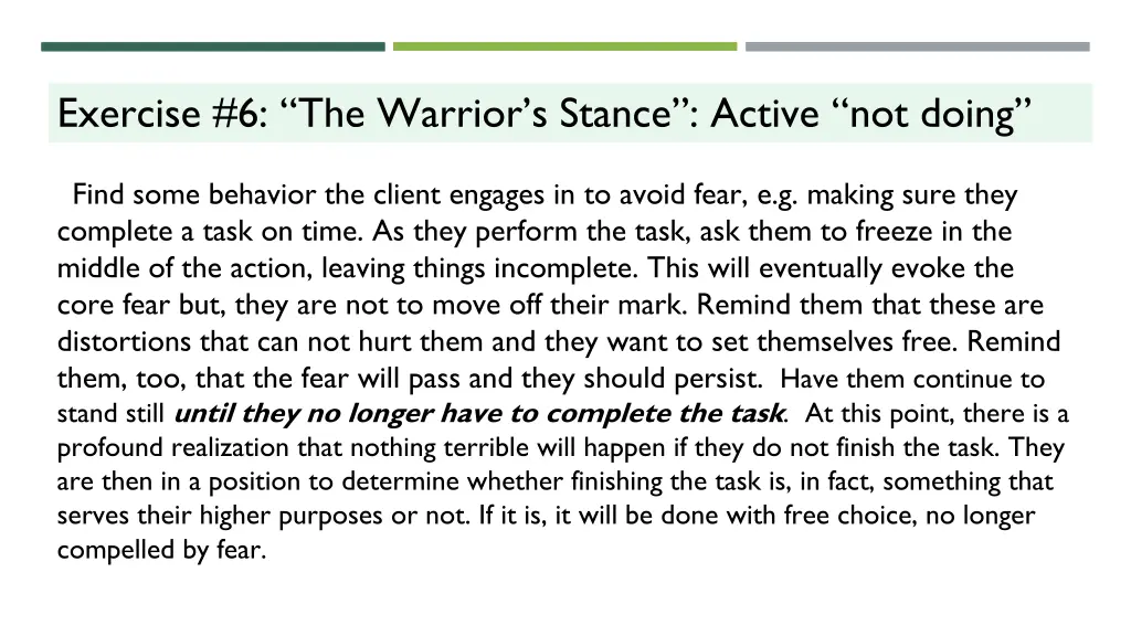 exercise 6 the warrior s stance active not doing