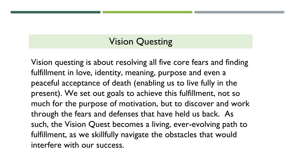 vision questing