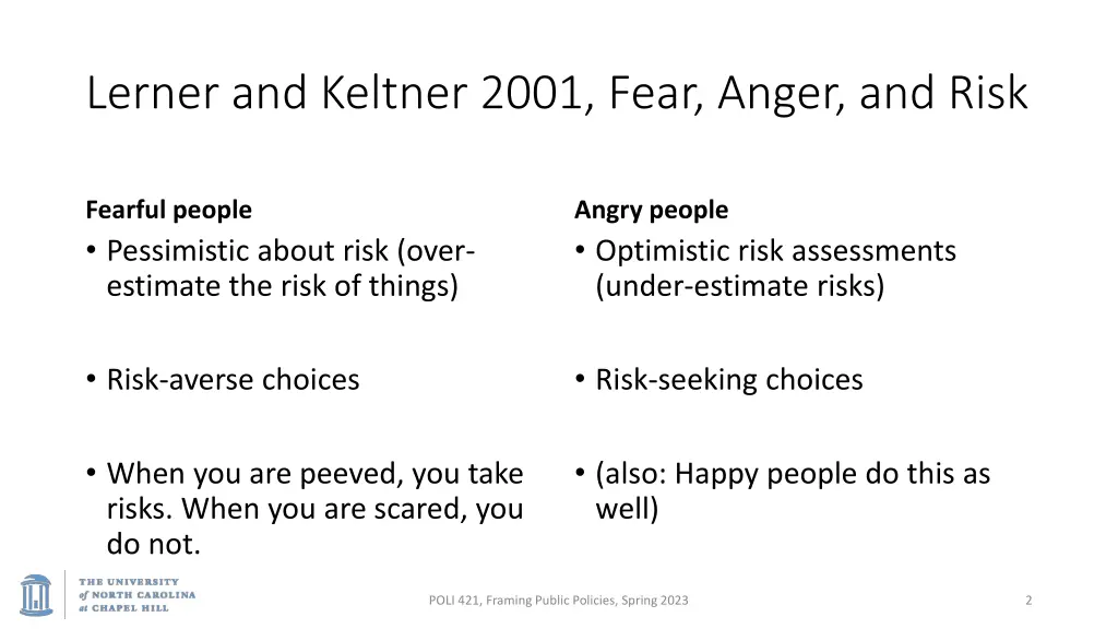 lerner and keltner 2001 fear anger and risk