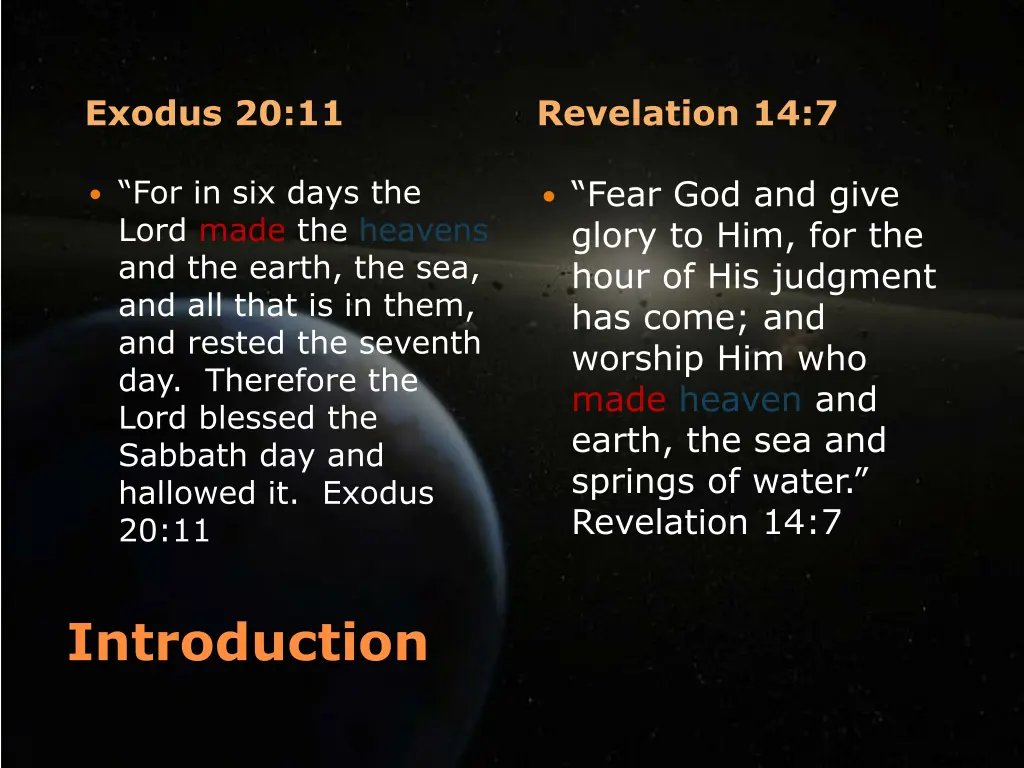 exodus 20 11 3