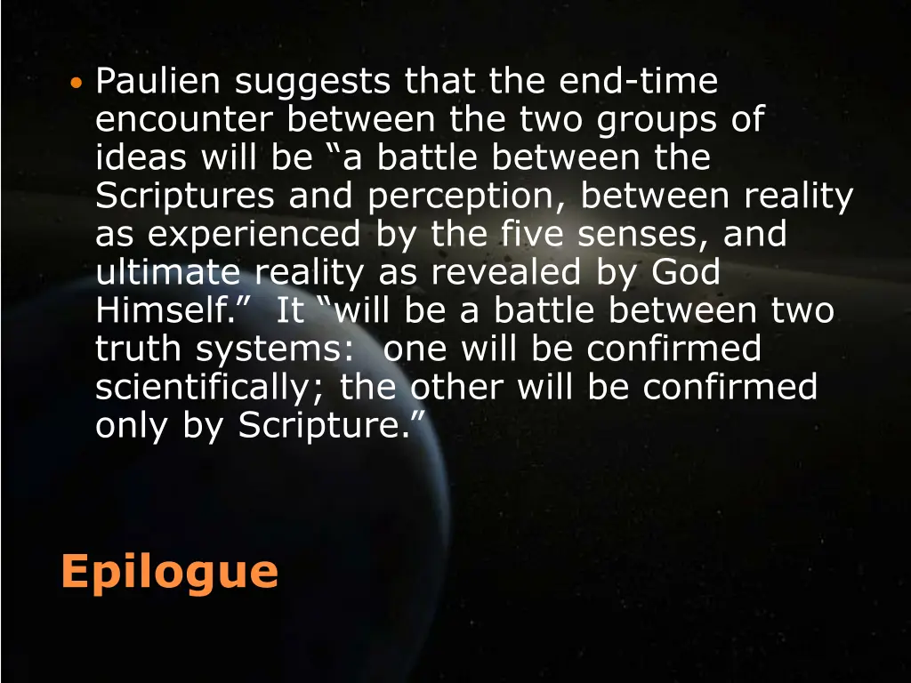 paulien suggests that the end time encounter