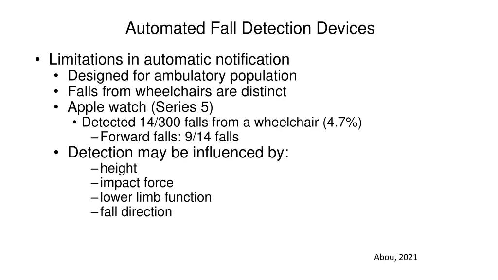 automated fall detection devices