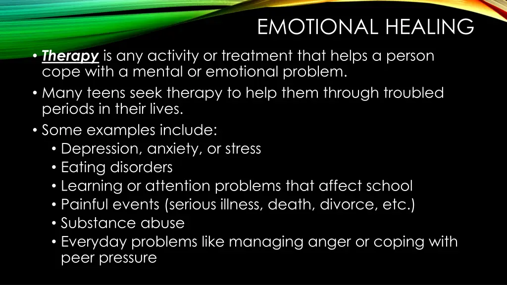 emotional healing