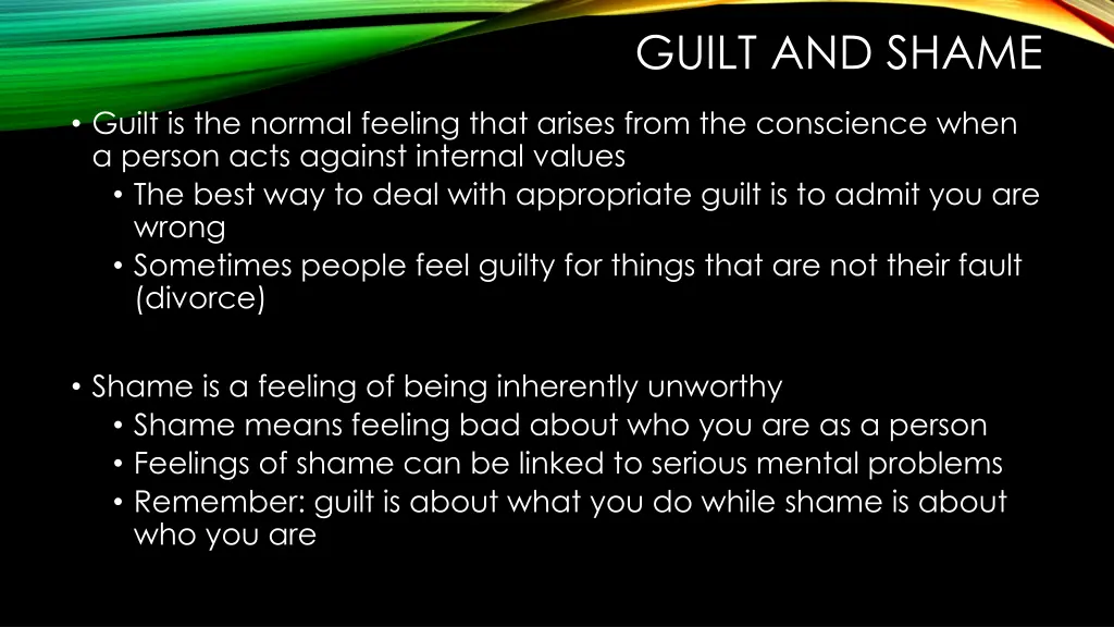 guilt and shame
