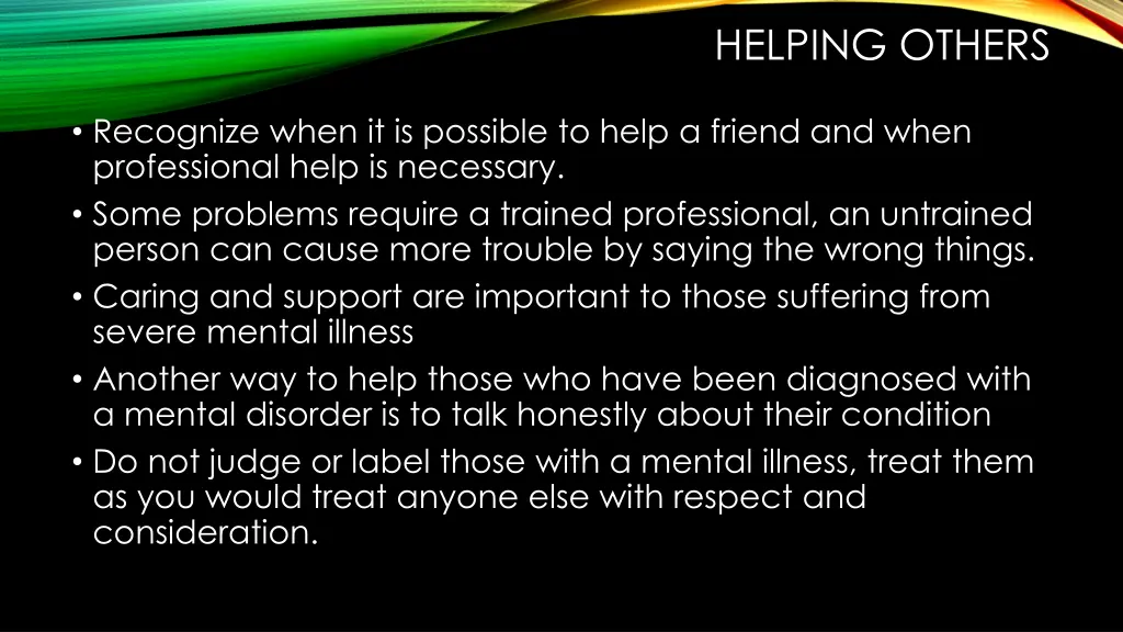 helping others