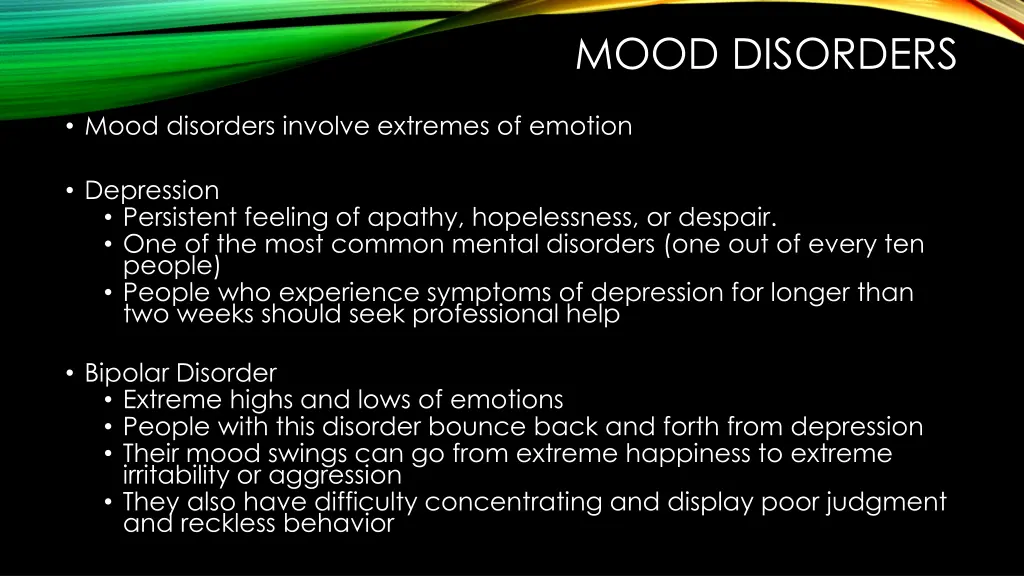 mood disorders