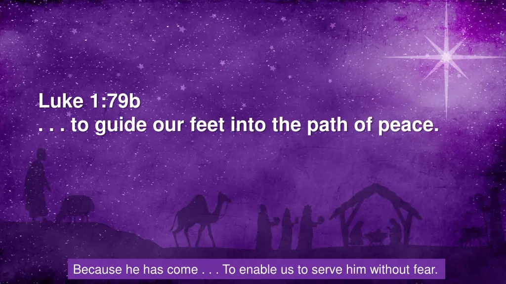 luke 1 79b to guide our feet into the path