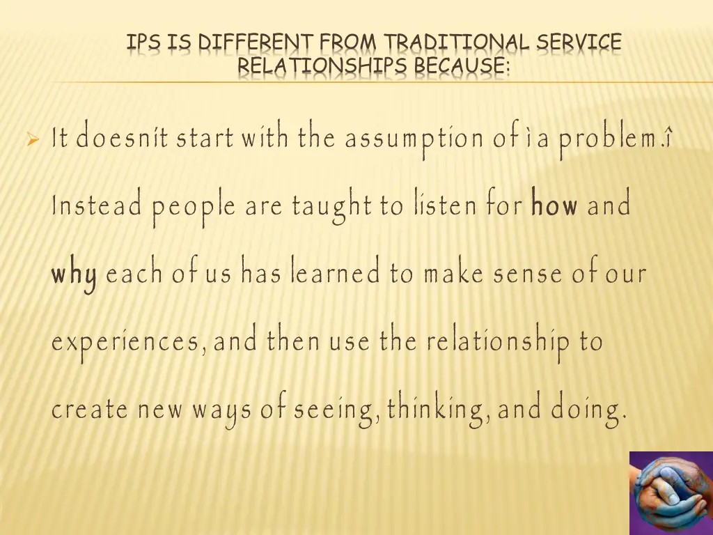 ips is different from traditional service