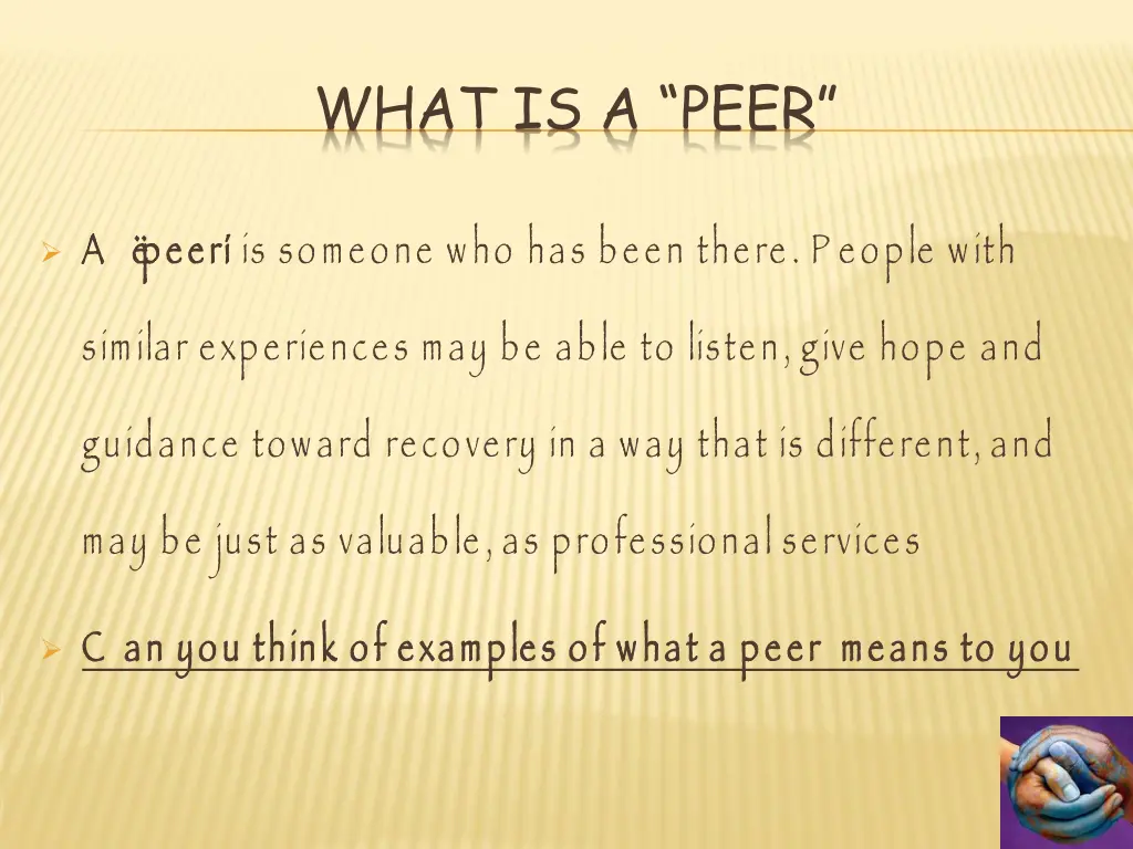 what is a peer