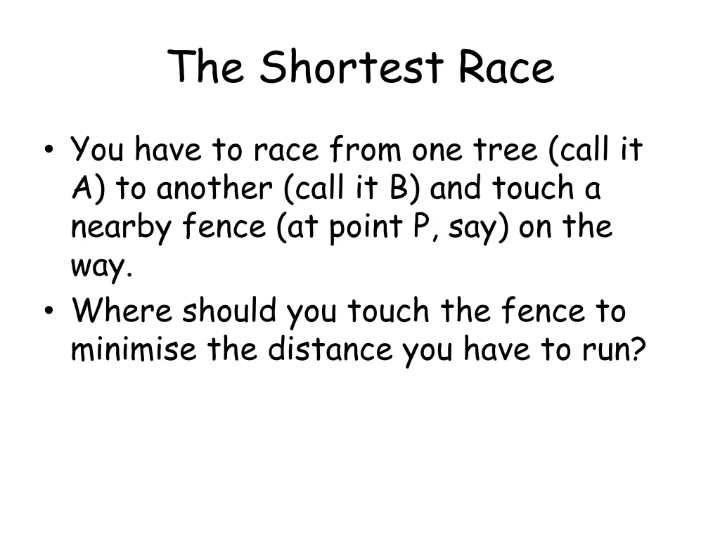 the shortest race 1