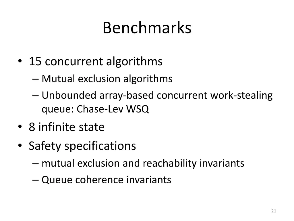 benchmarks